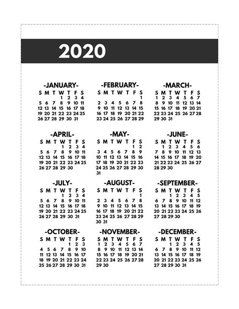 1 Year Calendar At A Glance Calendar Printables Free Templates