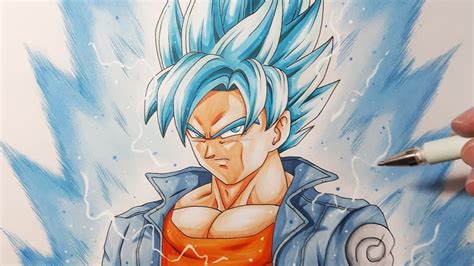 How To Color Goku Super Saiyan Blue Coloring And Aura Tutorial Youtube