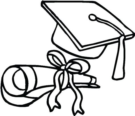 Graduation Cap Coloring Page Printable