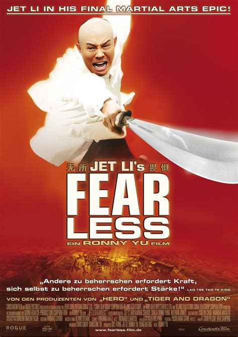 I believe jet li's fearless is my most personal and important martial arts movie. Jet Li's Fearless | Cinestar