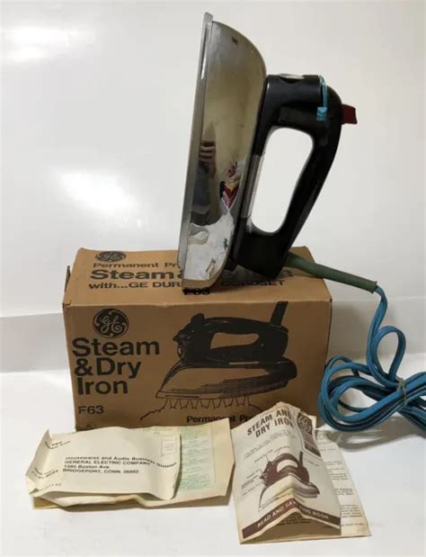 Vintage 1972 Ge F63 General Electric Steam And Dry Clothes Iron In