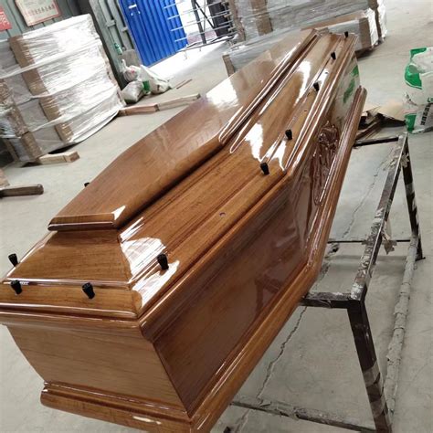 Custom Coffin European Style Cheap Wood Solid Paulownia Coffin For