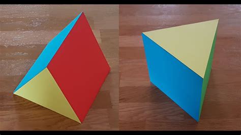 Large Paper Triangular Prism Tutorial Youtube