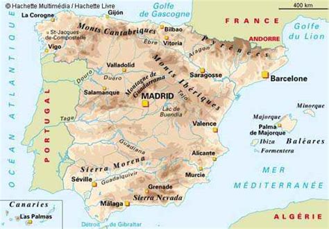 Espagne Carte Géographique ≡ Voyage Carte Plan