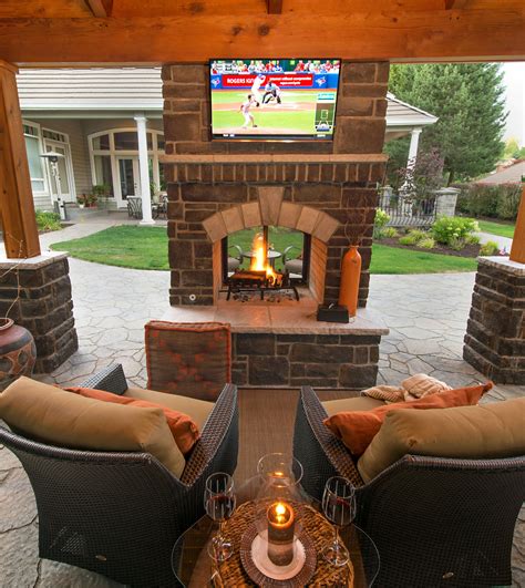 Double Sided Fireplace Landscaping Blog