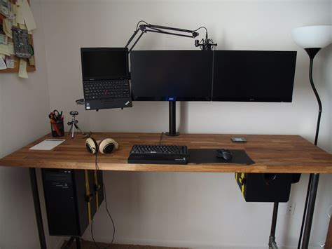 Standing Battlestation Home Office Setup Gaming Desk Setup Gaming