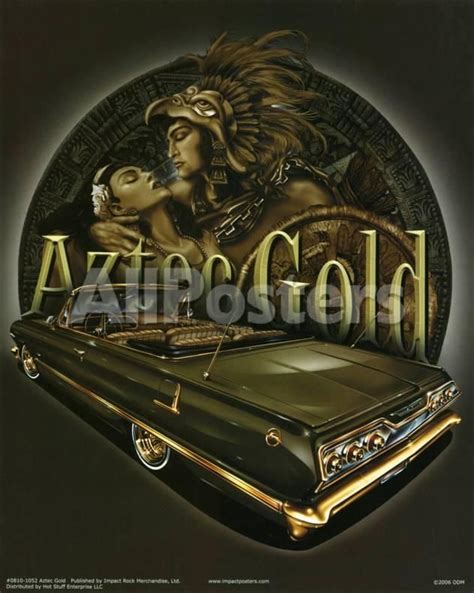 Aztec Gold Embrace Over Car Art Poster Print By Jaynes Gallery Transportation Poster 20 X 25
