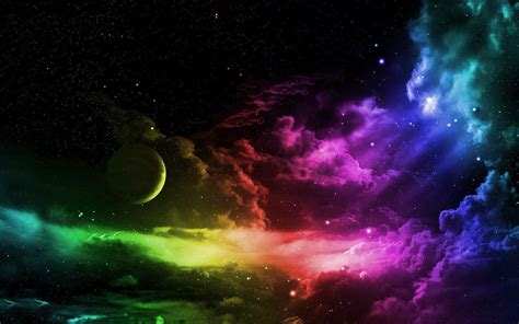 Rainbow Galaxy Wallpapers Wallpaper Cave