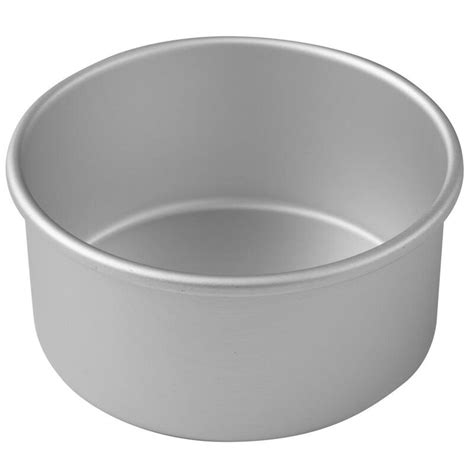 This nine inch pan uses one box of cake mix and features a nonstick surface for easy release and clean up. Aluminum Round Cake Pan, 6 x 3-Inch | Wilton