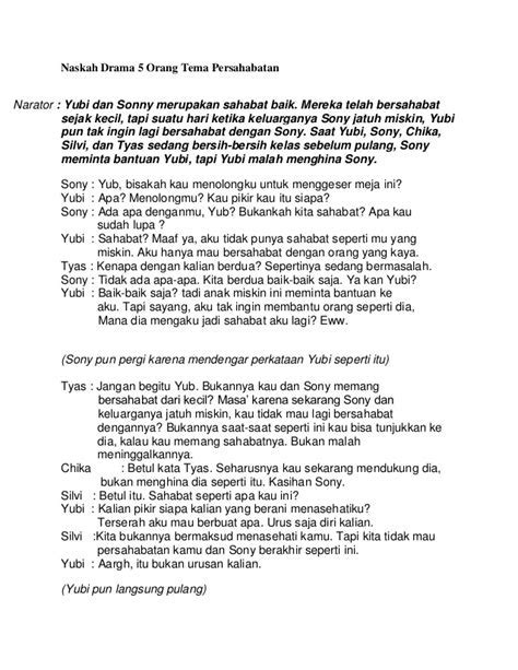 Teks Drama 5 Orang Bahasa Sunda - Berbagai Teks Penting