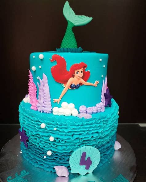 Disney Princess Ariel Mermaid Cake Little Mermaid Birthday Cake
