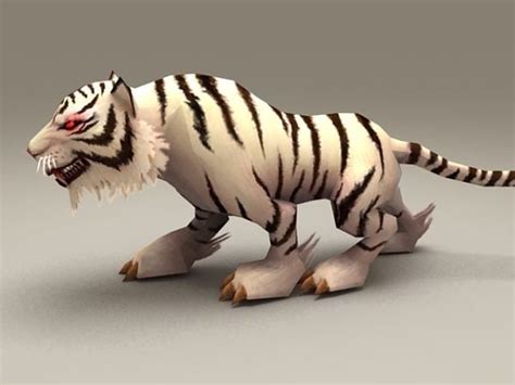 White Tiger Rigged And Animated Free 3d Model Max Vray Open3dmodel