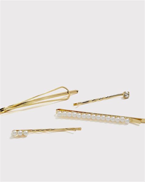 Gold Hair Pins Set Of 4 Rwandco