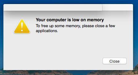 I have a virus message your computer is low on memory that is not true because it has more than 90gb of storage. is this a Virus? (computer low on memory) - Apple Community