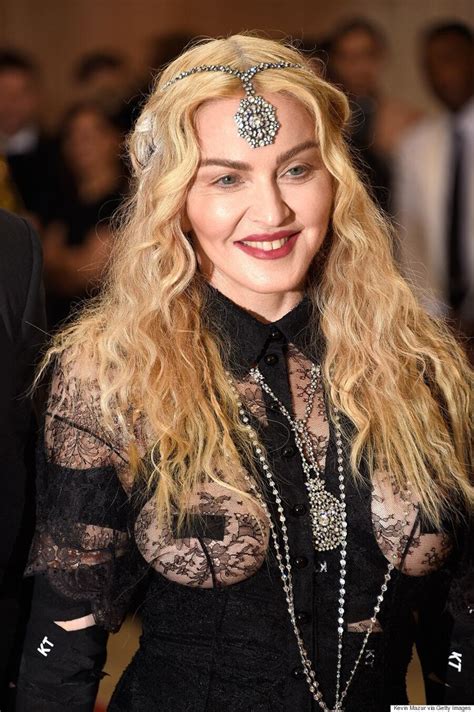 2016 met gala madonna lets it all hang loose in revealing givenchy gown huffpost canada style