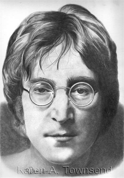 Lennon Portrait Pencil Drawings Pencil Portrait