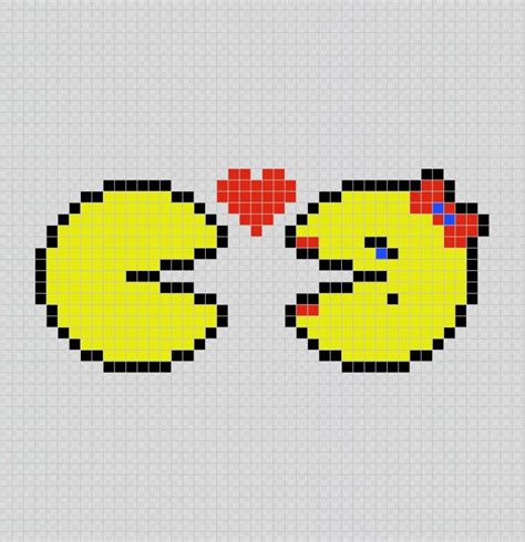 Pac Man And Ms Pac Man Videojuegos Pixel Art Patterns Pixel Art Grid