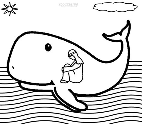 Jonah And The Whale Printable Coloring Page Dangeloilgreen