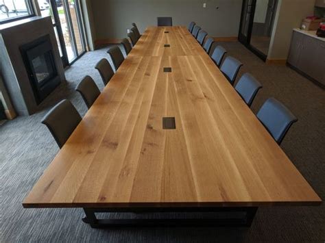 Hand Crafted Quarter Sawn White Oak Conference Table By Re