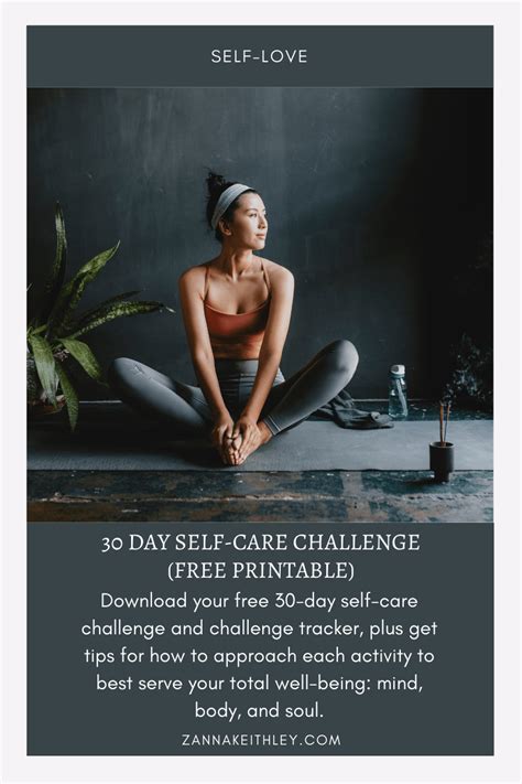 30 Day Self Care Challenge Free Printable