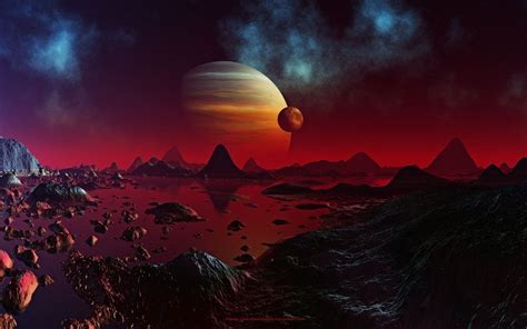 48 Wallpaper Science Fiction Planet Landscape On