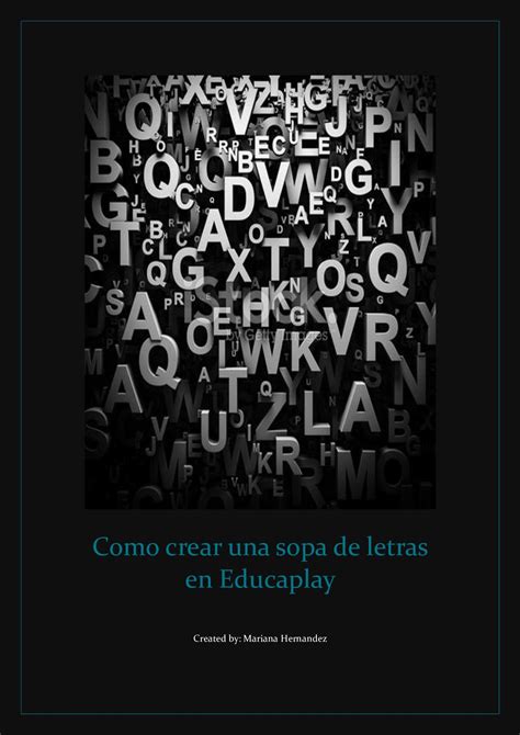 Calam O Como Crear Una Sopa De Letras En Educaplay