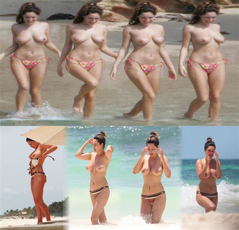 Kelly Brook topless at the beach at age 26 and 34 Zdjęcie Porno