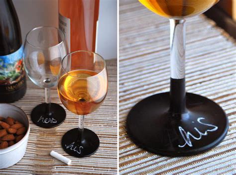 Inspired Entertaining Diy Chalkboard Wine Glasses