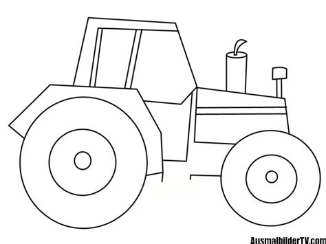 Dieses traktor einfach 2 ausmalbild. Malvorlagen Traktor Zeichnen Einfach