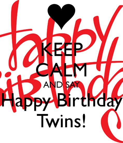 Say Happy Birthday Twins