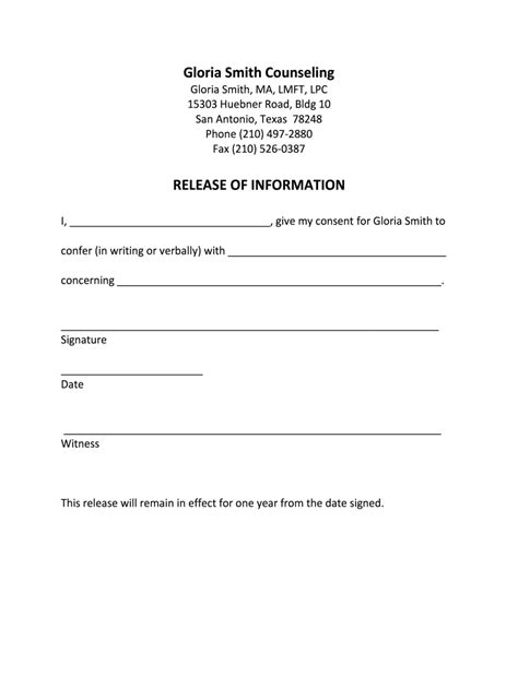 Release Of Information Template Fill Out And Sign Online Dochub