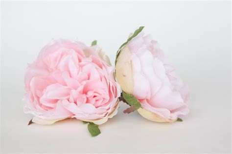 Blooming Peony In Soft Pink 3 Inches Artificial Flower Etsy