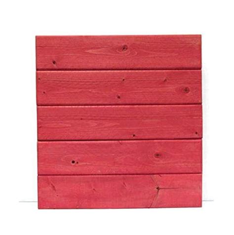 Rustic Wood Sign Blank In Coral Red Handmade