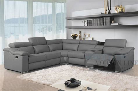 Transform your living room with a stylish new leather sofa. 30 Photos Gray Leather Sectional Sofas