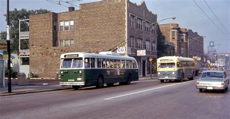 Ctapullmantrolleybus9338andumcbus131irvingparkrd1968