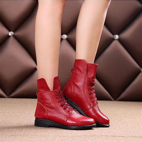 Womens Casual Shoes Warm Leather Ankle Boots Fxn 1526 Touchy Style