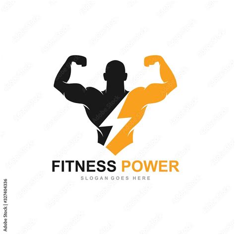 Vecteur Stock Fitness Power Logo Gym Logo Design Template With