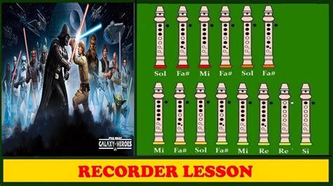 Star Wars Main Theme Recorder Notes Tutorial ♪♪♪ Youtube