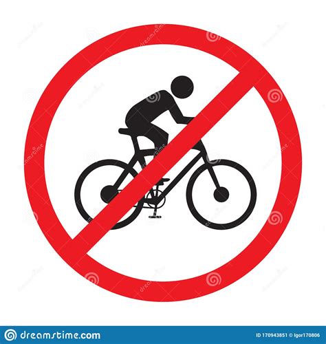 Prohibition Sign, No Riders Allowed, No Bicycles Allowed, No Bikes Sign Stock Image - Image of 
