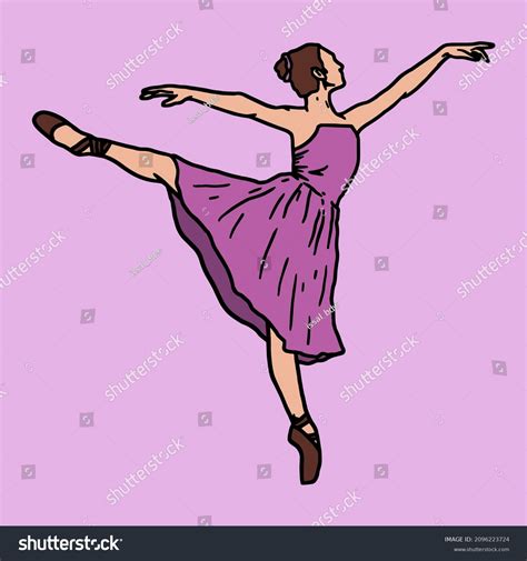 Ballet Dancer Simple Vector Illustration Stock Vector Royalty Free