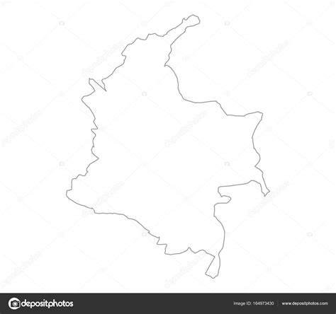Colombia Mapa Sobre Fondo Blanco — Vector De Stock © Marcotrapani