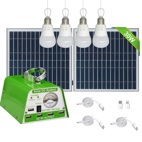 Buy Gvshine 30w Panel Foldable Solar Panel Lighting Kit Solar Home Dc System Kit For