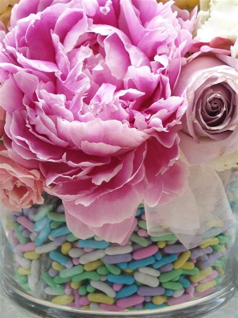 Such Pretty Things Candy And Flowers Centerpiece Tutorial