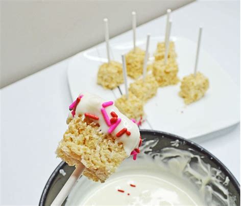 Easy Rice Krispie Pops Recipe With Sprinkles And White Chocolate
