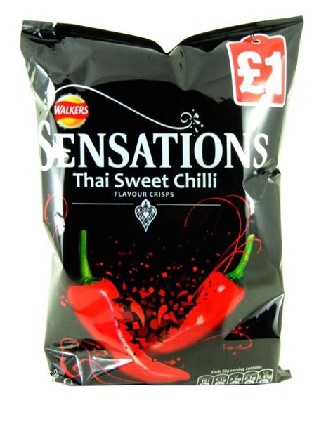 Walkers Sensations Thai Sweet Chilli Flavour Crisps 90g Approved Food