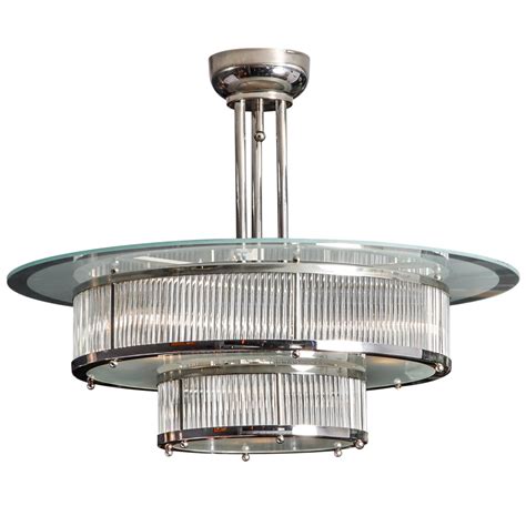 Date of manufacture declared on all art deco lights. Atelier Petitot French Art Deco Glass Rods Chandelier ...