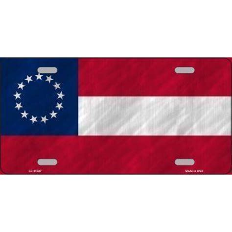 First National Confederate Flag 13 Stars And Bars License Plate Made