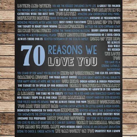 Reasons I Love You Reasons We Love You 40 50 60 70 1949 Etsy 70th