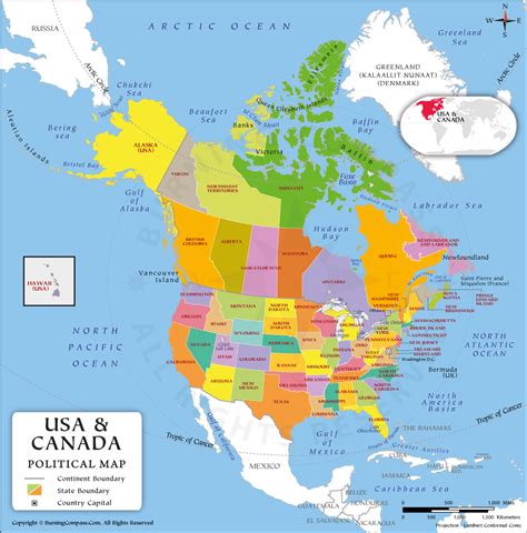 Us Canada Map Usa Canada Map Us And Canada Map