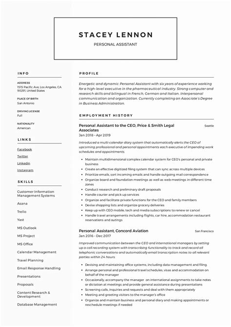 Job interviews prepare for any interview and ace it. Personal assistant Job Description Resume Beautiful Personal assistant Resume & Writing Guide in ...
